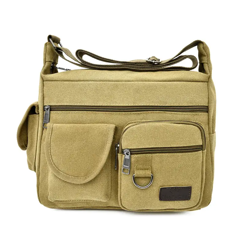Extra Large Canvas Bag Men's Travel Tool Bag Olive Green - Image 9