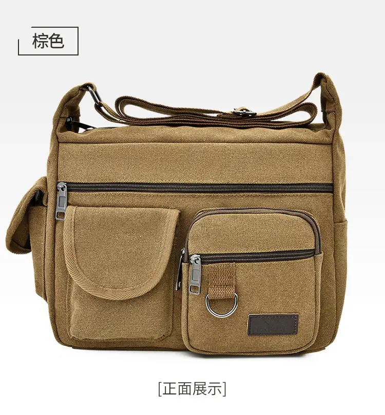 Extra Large Canvas Bag Men's Travel Tool Bag Olive Green — feature 23