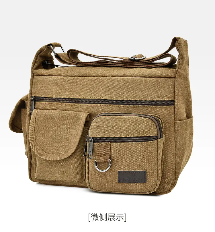 Extra Large Canvas Bag Men's Travel Tool Bag Olive Green — feature 24