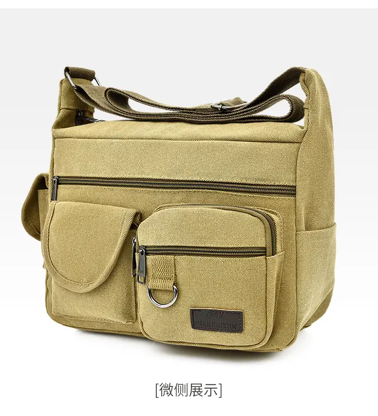 Extra Large Canvas Bag Men's Travel Tool Bag Olive Green — feature 26