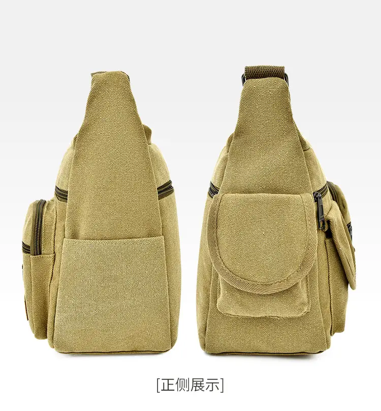 Extra Large Canvas Bag Men's Travel Tool Bag Olive Green — feature 27