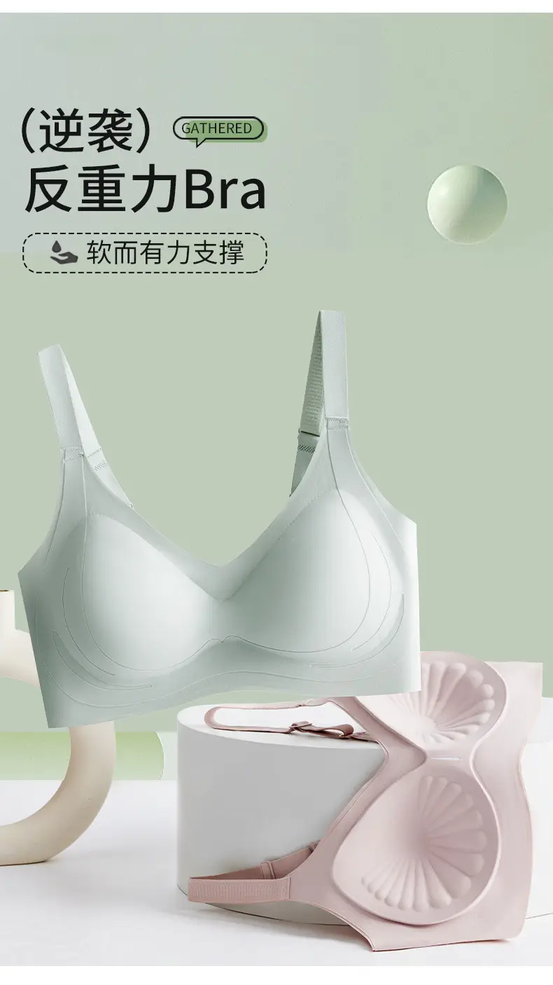 Plus Size Seamless Bra Without Steel Ring Gathered — feature 6