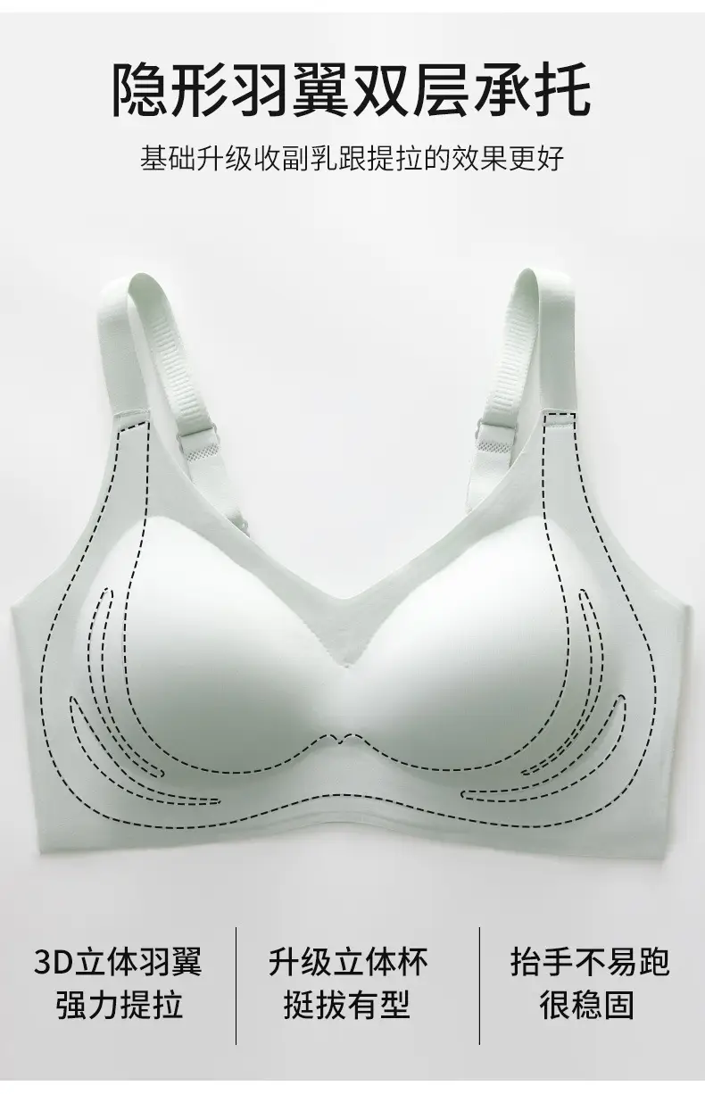 Plus Size Seamless Bra Without Steel Ring Gathered — feature 9