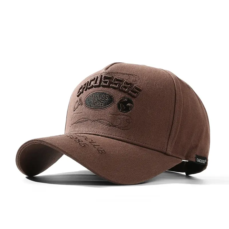 Men's Four Seasons Pure Cotton Baseball Cap Brown - Image 7