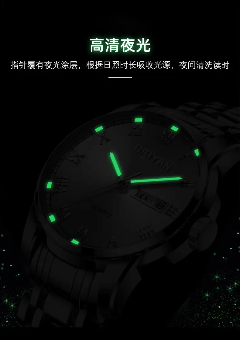 Stainless Steel Quartz Watch with Double Calendar — feature 4