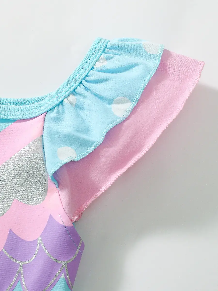 Little Unicorn Dress for Girls Summer Cotton Cross-border - Image 5