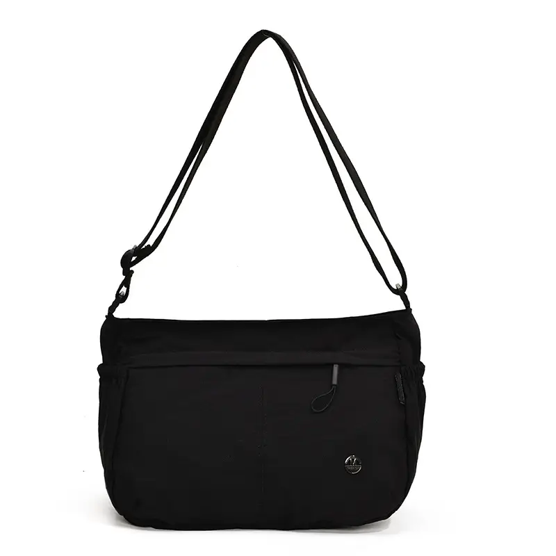 Korean Style Crossbody Bag Beige Nylon Large Capacity