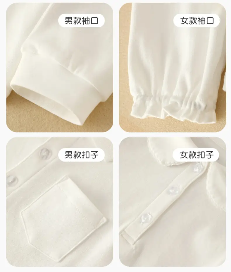 White Cotton POLO Shirt for Girls Long Sleeve Baby T-Shirt — feature 12