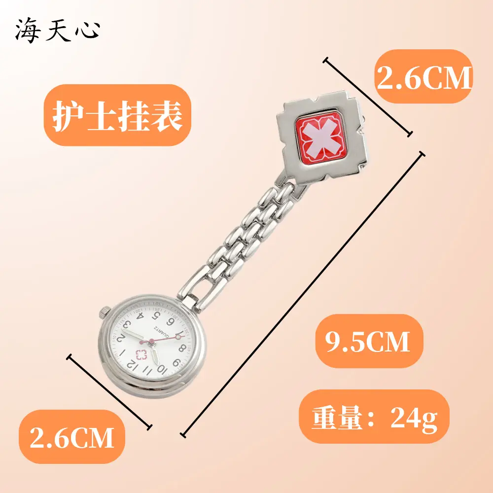 Silver Chain Nurse Watch with Diamond Design - Image 10