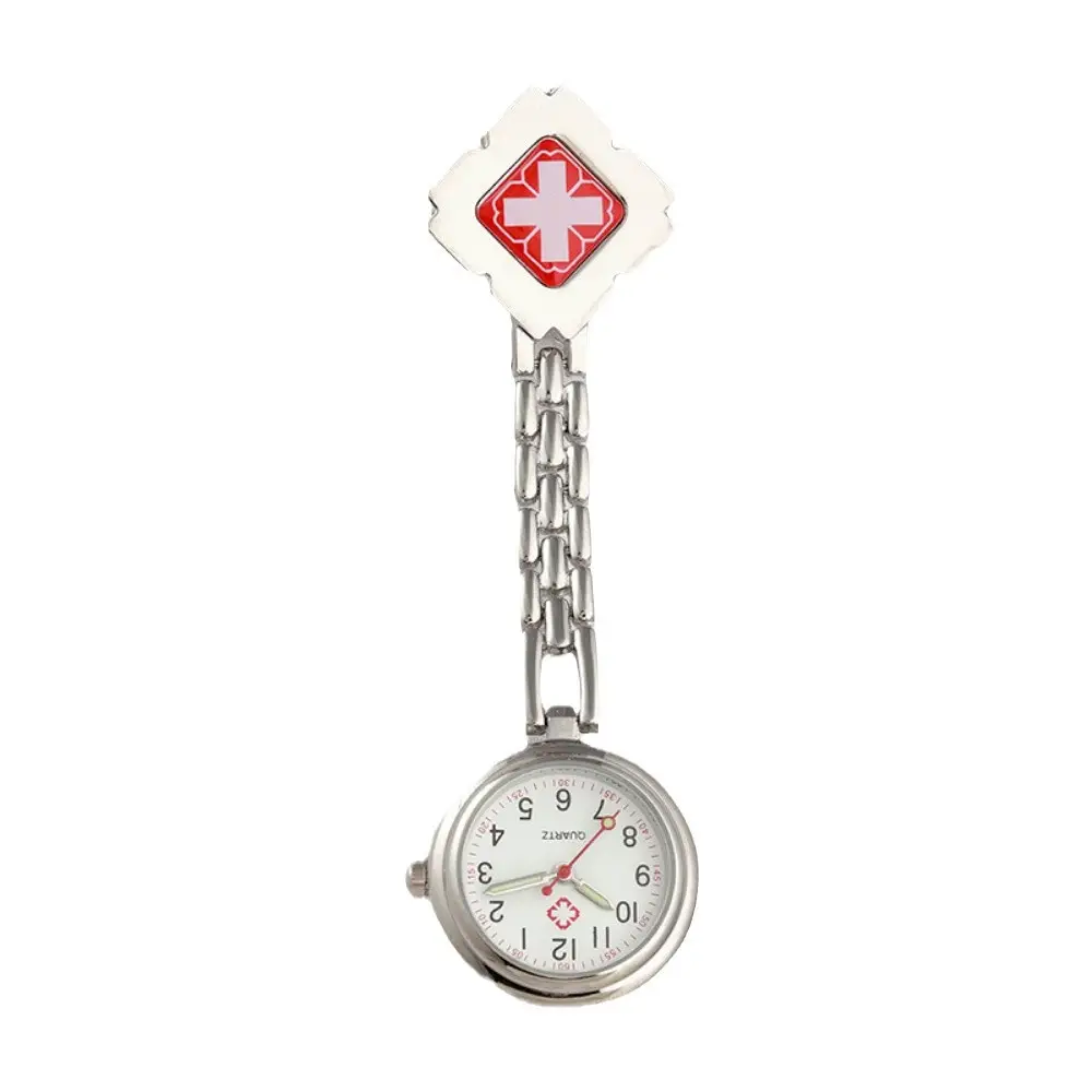 Silver Chain Nurse Watch with Diamond Design - Image 13
