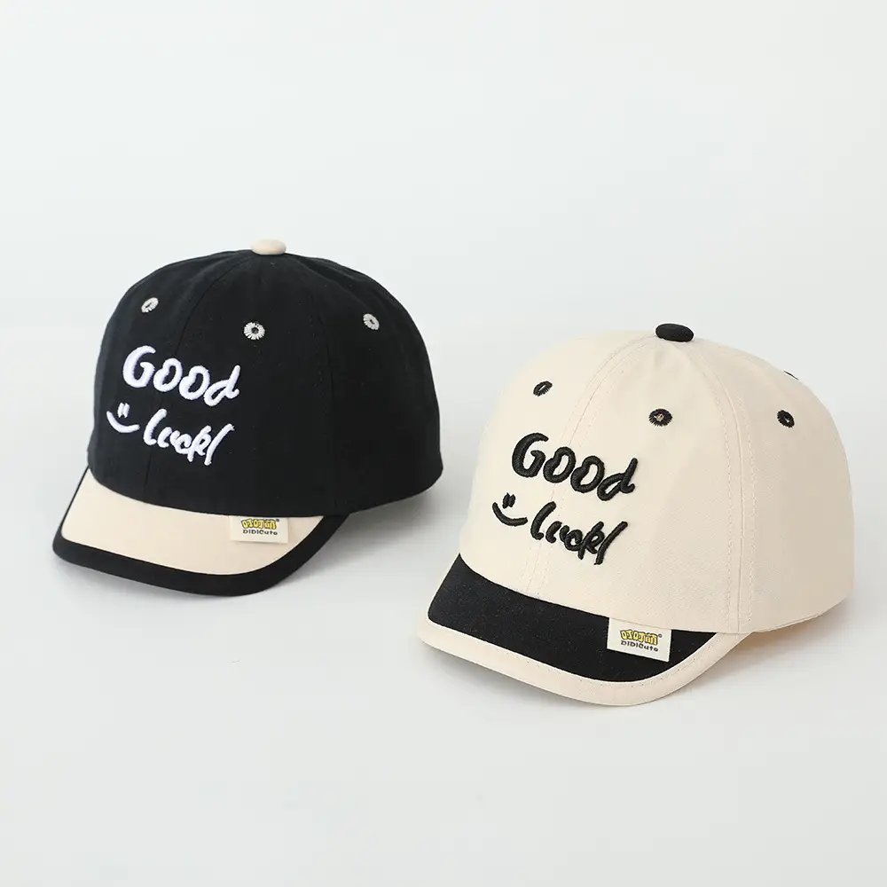 Brown "Good Luck" Baby Cap for Kids