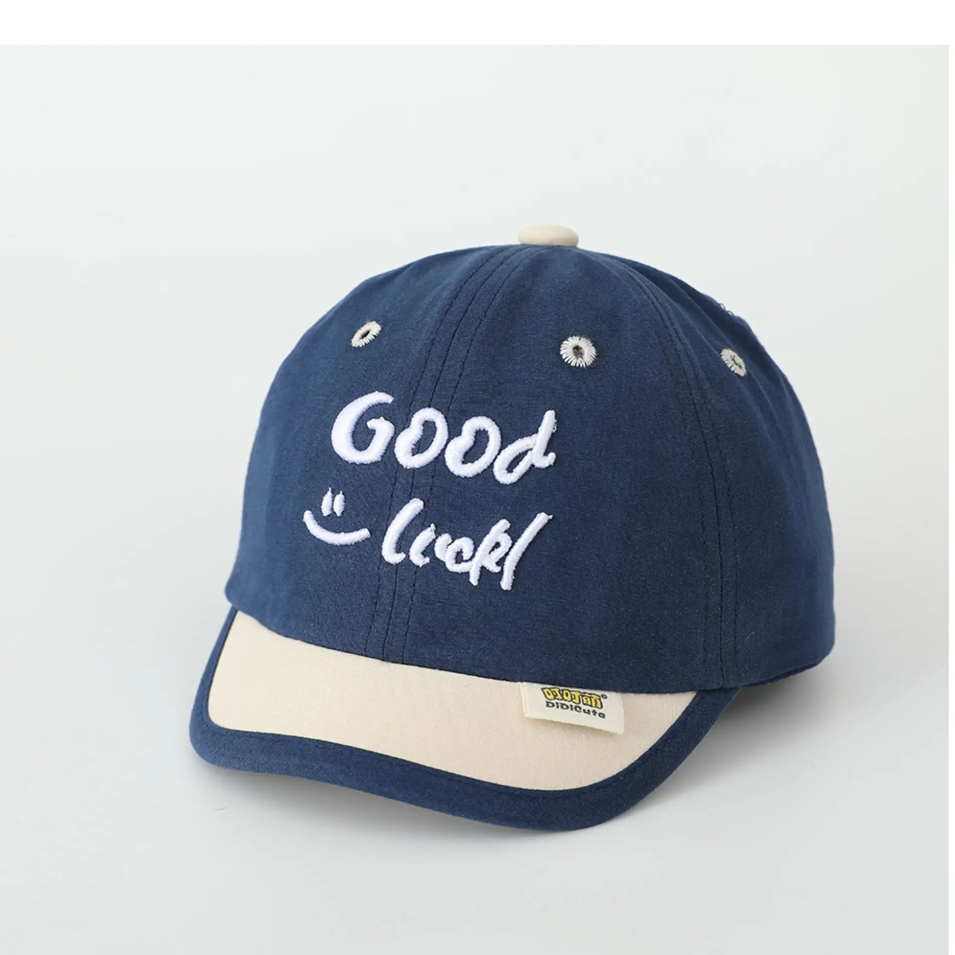 Brown "Good Luck" Baby Cap for Kids — feature 10
