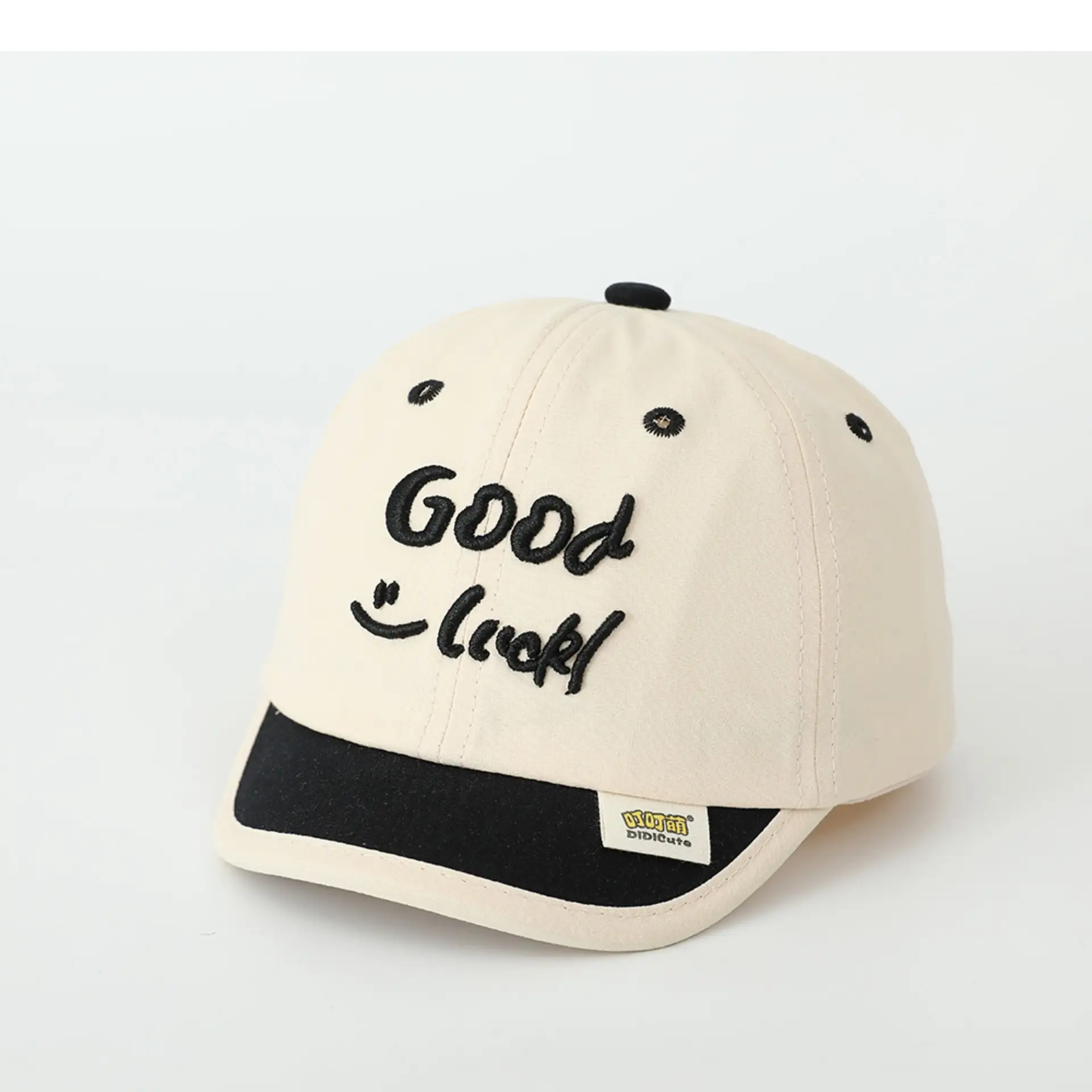 Brown "Good Luck" Baby Cap for Kids — feature 11
