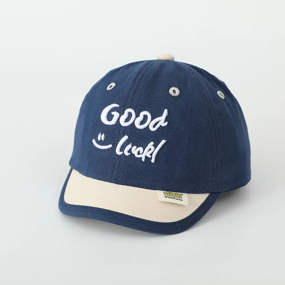 Brown "Good Luck" Baby Cap for Kids