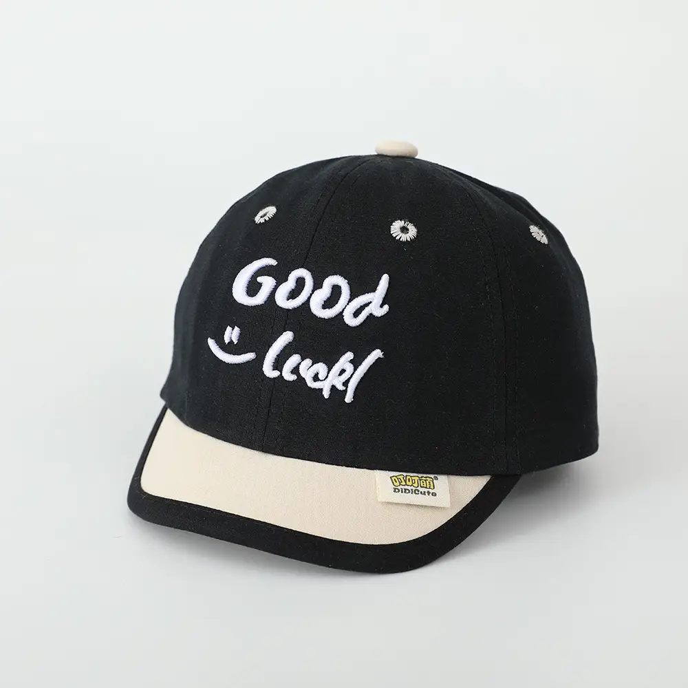 Brown "Good Luck" Baby Cap for Kids