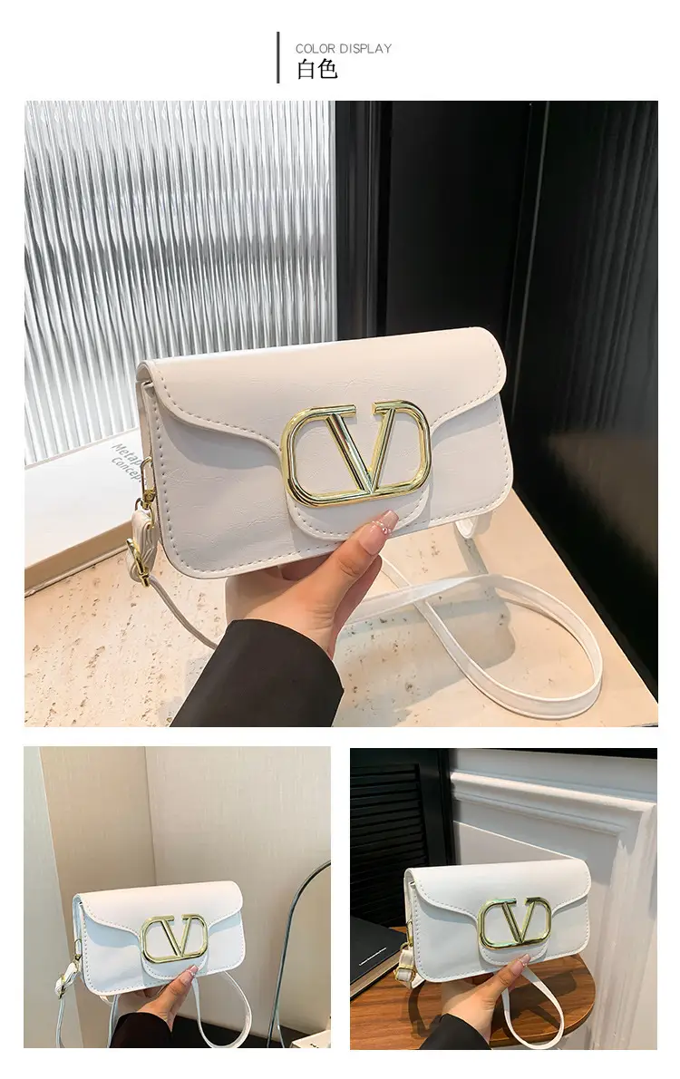 Silver V-Logo Shoulder Bag for Women 2024 — feature 12