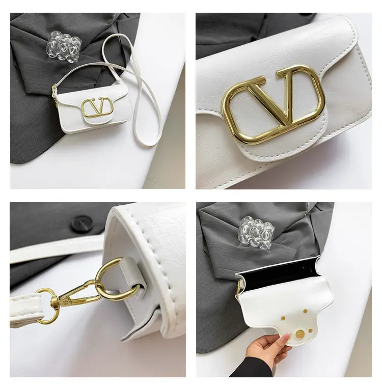 Silver V-Logo Shoulder Bag for Women 2024 — feature 9