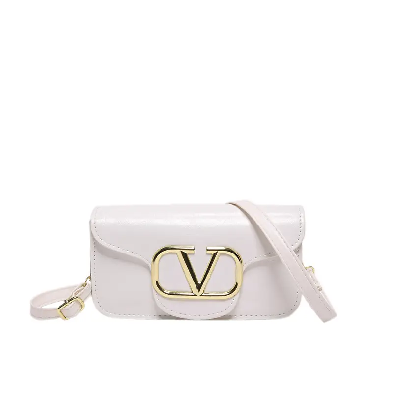 Silver V-Logo Shoulder Bag for Women 2024 - Image 2