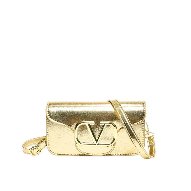Silver V-Logo Shoulder Bag for Women 2024 - Image 3