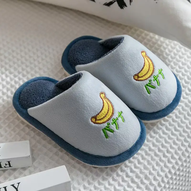Winter children's cotton slippers for boys and girls warm non-slip thick-soled fleece-lined home children's baby Mao Mao cotton slippers