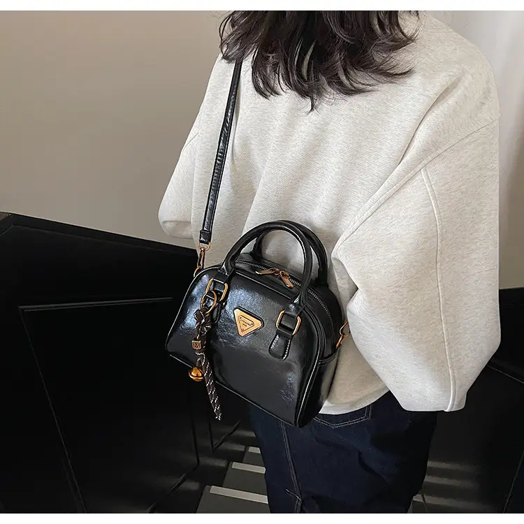 Women Retro Brown Shoulder Crossbody Bowling Bag 2026 — feature 20