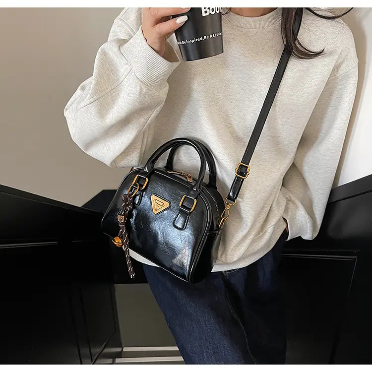 Women Retro Brown Shoulder Crossbody Bowling Bag 2026 — feature 22