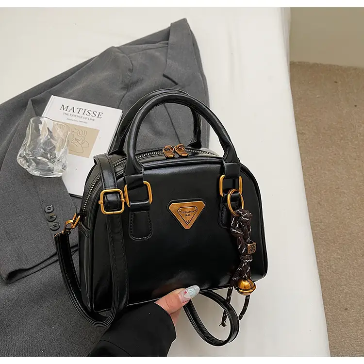 Women Retro Brown Shoulder Crossbody Bowling Bag 2026 — feature 46