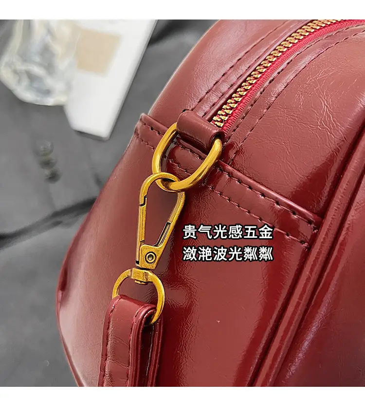 Women Retro Brown Shoulder Crossbody Bowling Bag 2026 — feature 6
