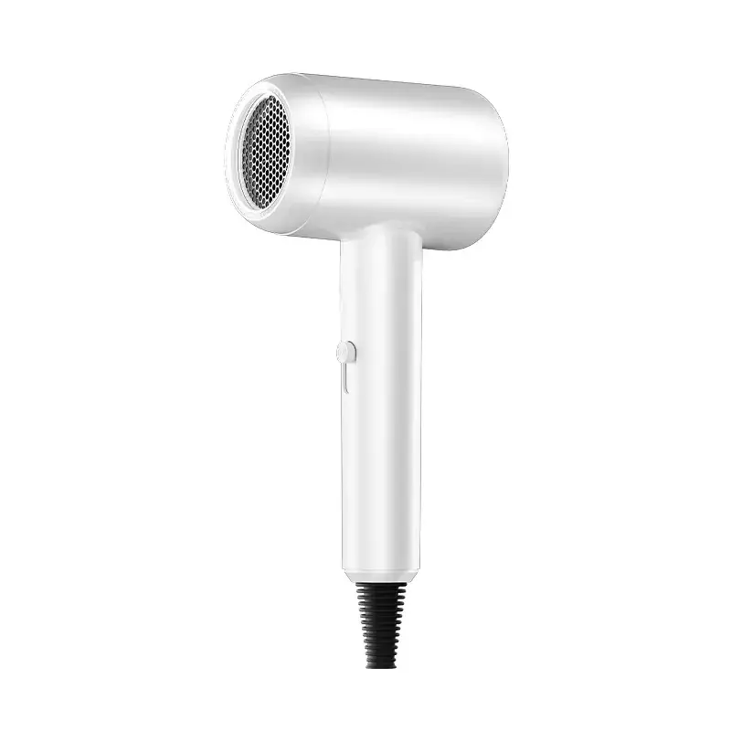 White Corded Hair Dryer with Adjustable Temp