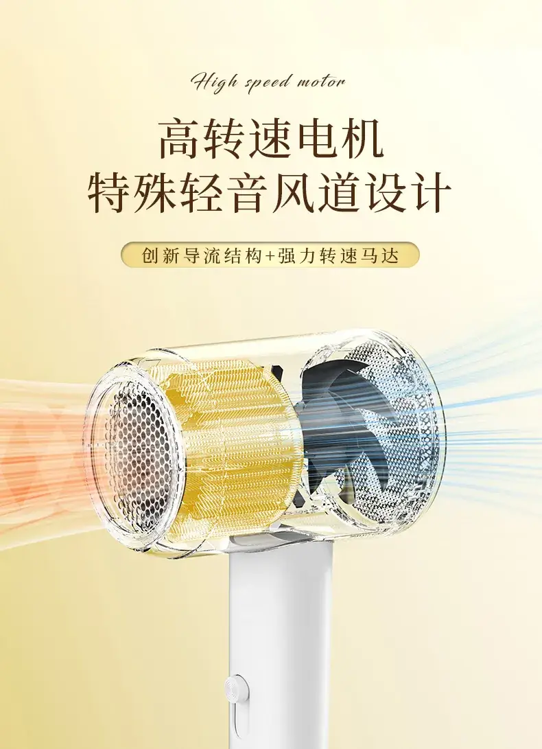 White Corded Hair Dryer with Adjustable Temp — feature 5