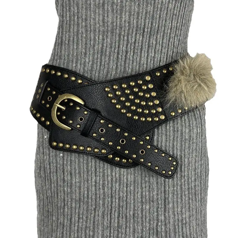 Furry Belt Y2K Faux Fur Waist Chain Belt - Image 7