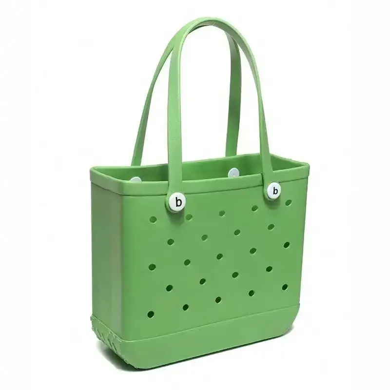 Green Polka Dot EVA Beach Tote Bag — feature 14