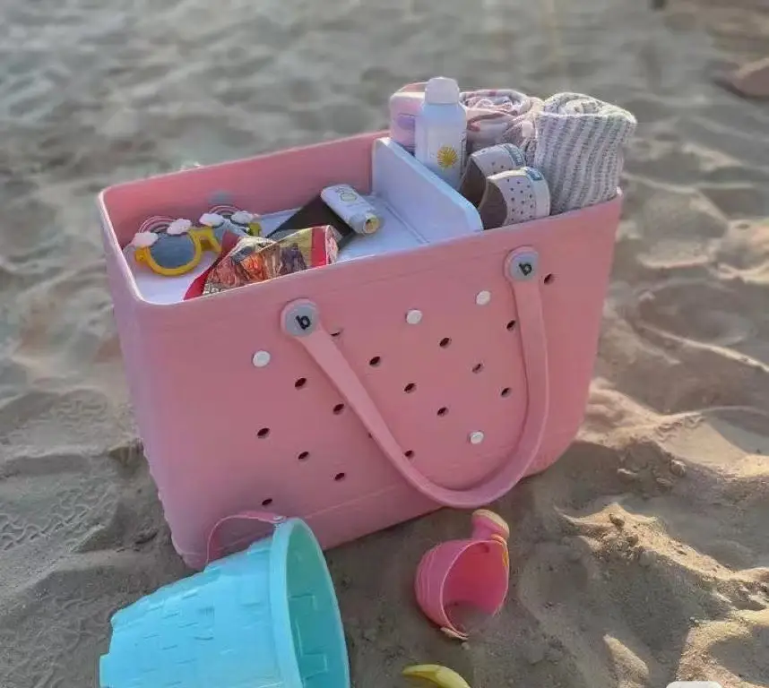 Green Polka Dot EVA Beach Tote Bag — feature 4