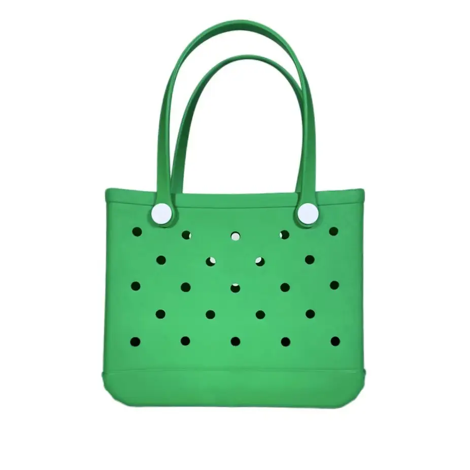 Green Polka Dot EVA Beach Tote Bag