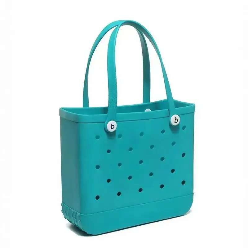 Green Polka Dot EVA Beach Tote Bag