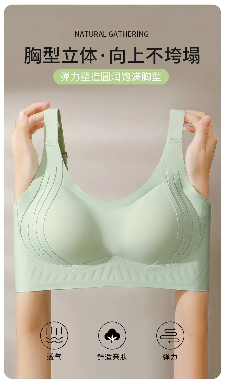 Plus-Size Seamless Soft Support Push-Up Bra for Large Busts, Minimizing Appearance, Anti-Sagging, Side Breast Collection, Breathable and Ultra-Soft — feature 11