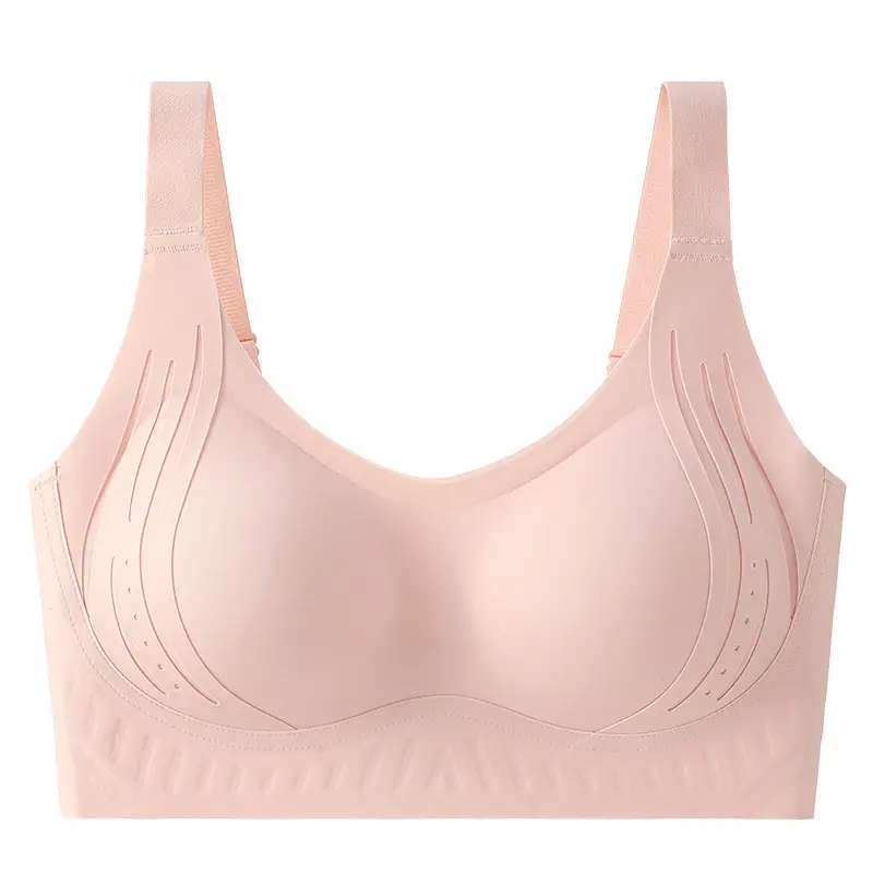 Plus-Size Seamless Soft Support Push-Up Bra for Large Busts, Minimizing Appearance, Anti-Sagging, Side Breast Collection, Breathable and Ultra-Soft