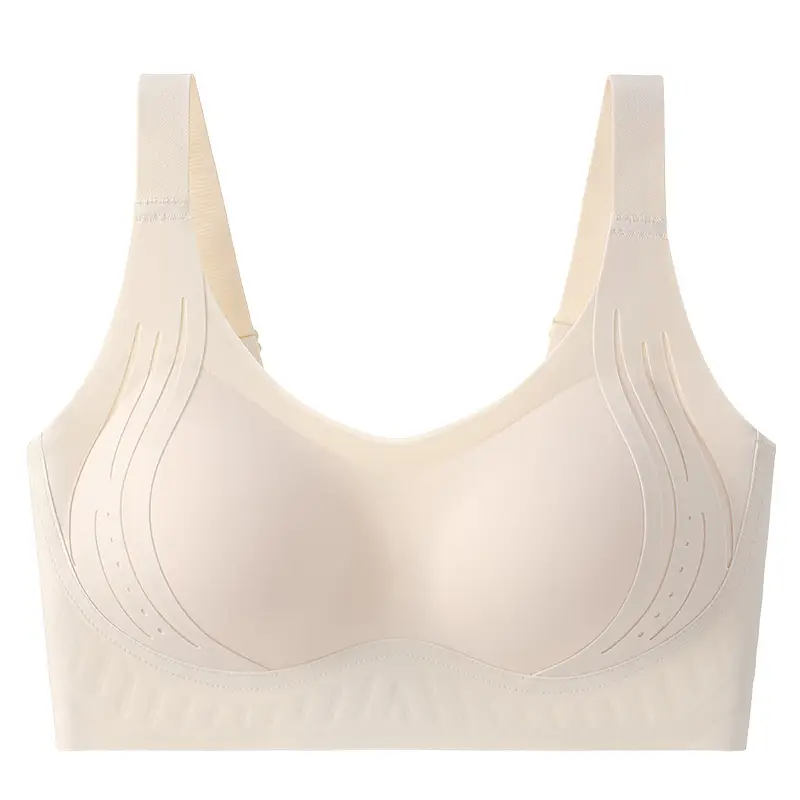 Plus-Size Seamless Soft Support Push-Up Bra for Large Busts, Minimizing Appearance, Anti-Sagging, Side Breast Collection, Breathable and Ultra-Soft