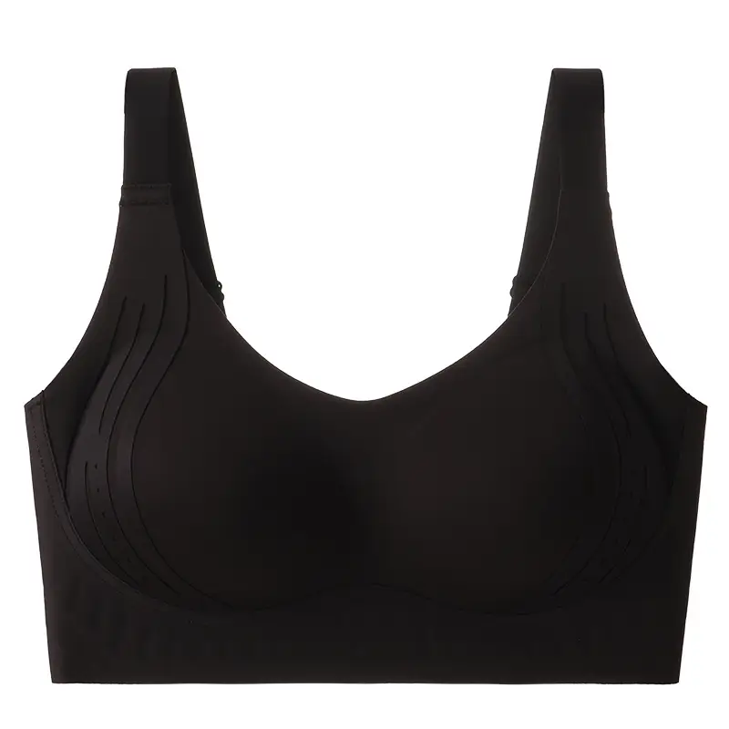 Plus-Size Seamless Soft Support Push-Up Bra for Large Busts, Minimizing Appearance, Anti-Sagging, Side Breast Collection, Breathable and Ultra-Soft