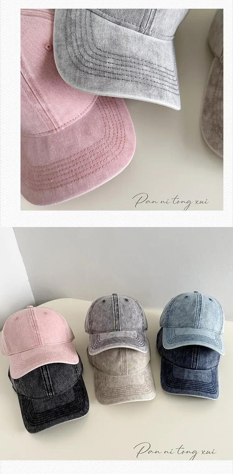 Light Washed Soft Baseball Cap Men Women Sunshade Hat — feature 26