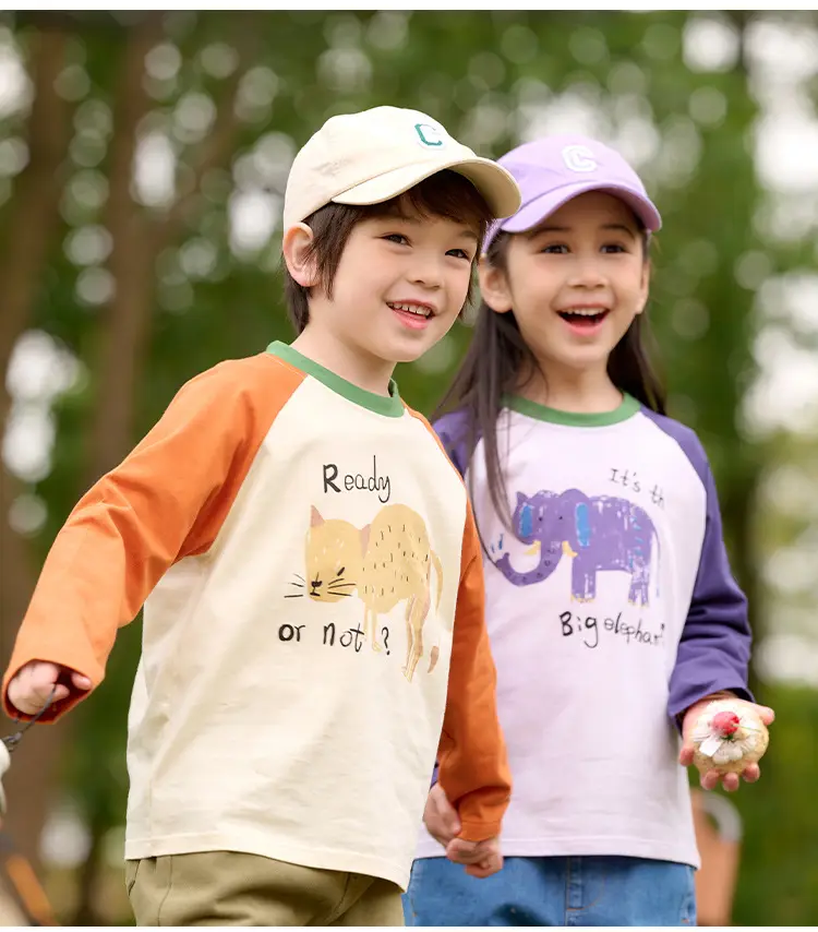 Pure Cotton Long Sleeve T-Shirt for Boys Girls Spring Tops Baby Class Safety Certification β feature 13
