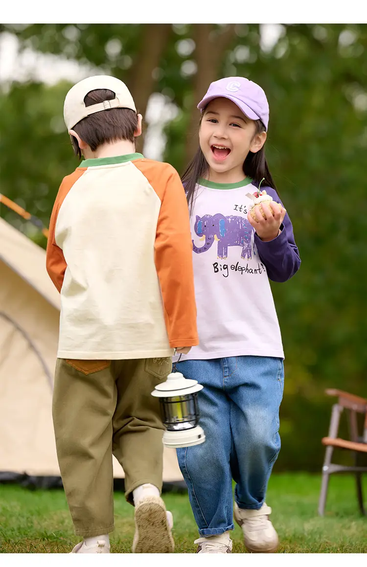 Pure Cotton Long Sleeve T-Shirt for Boys Girls Spring Tops Baby Class Safety Certification β feature 14