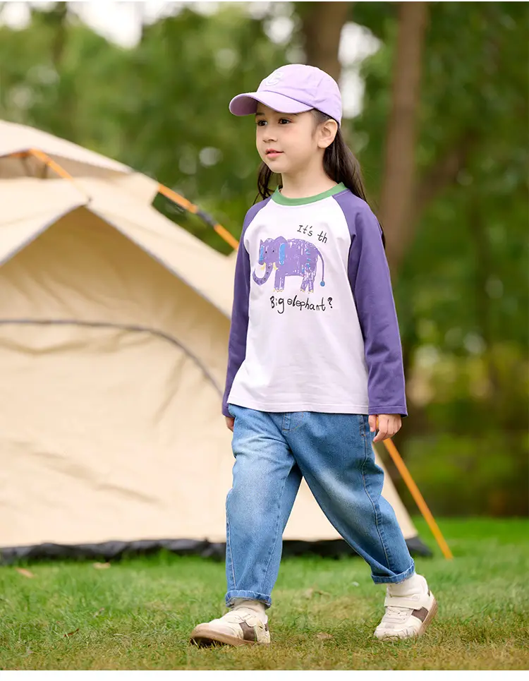 Pure Cotton Long Sleeve T-Shirt for Boys Girls Spring Tops Baby Class Safety Certification β feature 18