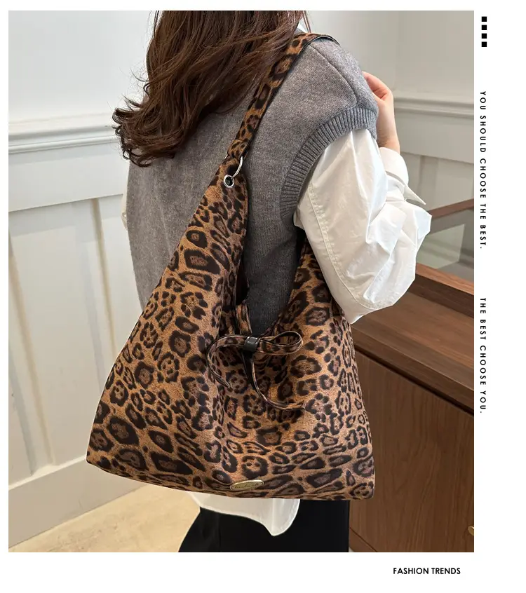 Leopard Tote Bag 2024 Casual Shoulder Carry — feature 1