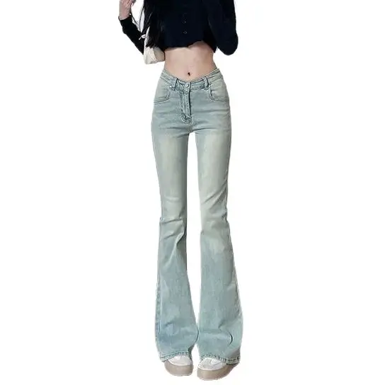 Women's 175Tall Slim Fit Micro-Flared Jeans Dark Blue