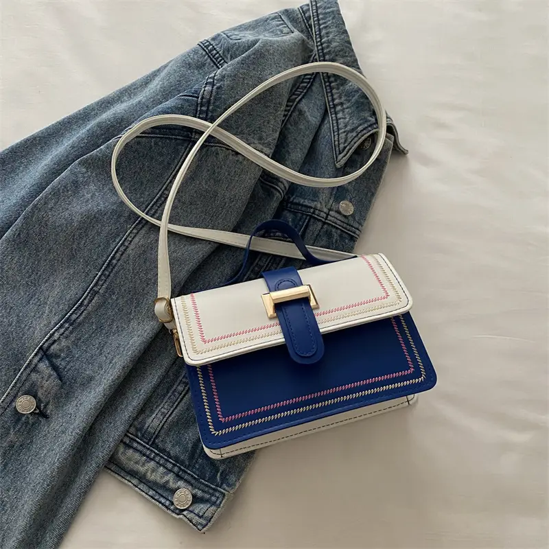 Women's Yellow Black Square Shoulder Crossbody Bag - Image 3