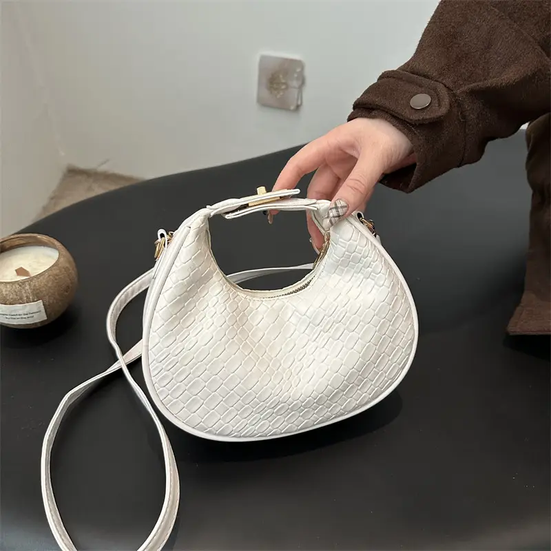 2024 Retro Croc Texture Shoulder Crossbody Bag Women - Image 7