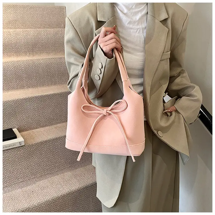 Pink Bow-Tie Tote Bag for Women Large Capacity — feature 12