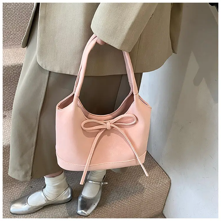 Pink Bow-Tie Tote Bag for Women Large Capacity — feature 14