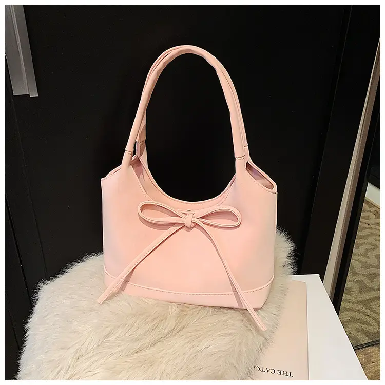 Pink Bow-Tie Tote Bag for Women Large Capacity — feature 33